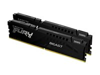 Kingston FURY Beast - DDR5 - sats - 16 GB: 2 x 8 GB - DIMM 288-pin - 5200 MHz / PC5-41600 - CL40 - 1.25 V - ej buffrad - on-die ECC KF552C40BBK2-16