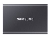 Samsung T7 MU-PC1T0T - SSD - krypterat - 1 TB - extern (portabel) - USB 3.2 Gen 2 (USB-C kontakt) - 256 bitars AES - Titan gray MU-PC1T0T/WW