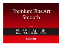 Canon Premium Fine Art FA-SM2 - Slät - 16,5 mil - A2 (420 x 594 mm) - 310 g/m² - 82 pounds - 25 ark fotopapper - för imagePROGRAF PRO-1000 1711C016