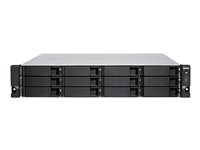 QNAP TS-1283XU-RP - NAS-server - 12 fack - kan monteras i rack - SATA 6Gb/s - RAID RAID 0, 1, 5, 6, 10, 50, JBOD, 60 - RAM 8 GB - Gigabit Ethernet / 10Gbps SFP+ - iSCSI support - 2U TS-1283XU-RP-E2124-8G