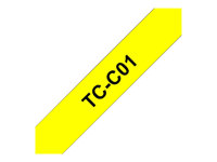 Brother TCC01 - 12 mm x 6.7 m - svart på fluorescerande gul - bandlaminat - för P-Touch PT-2000, PT-3000, PT-500, PT-5000, PT-8E TCC01