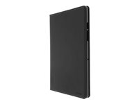 Insmat Exclusive Flip Case - Vikbart fodral för surfplatta - polykarbonat, narvat läder - svart - för Samsung Galaxy Tab A7 652-1254