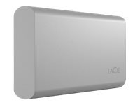 LaCie Portable SSD STKS500400 - SSD - 500 GB - extern (portabel) - USB (USB-C kontakt) - moon silver - med Seagate Rescue Data Recovery STKS500400