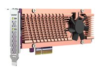 QNAP QM2-2P-344 - Kontrollerkort - M.2 - PCIe - låg profil - PCIe 3.0 x4 - för QNAP QGD-1600 QM2-2P-344A