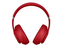 Beats Studio3 Wireless - Hörlurar med mikrofon - fullstorlek - Bluetooth - trådlös - aktiv brusradering - ljudisolerande - röd MX412ZM/A