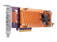 QNAP QM2-4P-384 - Kontrollerkort - PCIe 3.0 - låg profil - PCIe 3.0 x8 - för QNAP TS-1273, 1277, 473, 677, 873, 877, 977, EC1280, TVS-2472, 473, 673, 872, 873, 882 QM2-4P-384