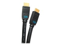 C2G 12ft Ultra Flexible 4K Active HDMI Cable Gripping 4K 60Hz - In-Wall M/M - HDMI-kabel med Ethernet - HDMI hane till HDMI hane - 3.7 m - svart - aktiv, 4K60Hz stöd C2G10379
