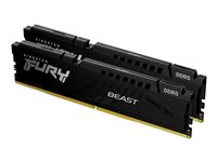 Kingston FURY Beast - DDR5 - sats - 32 GB: 2 x 16 GB - DIMM 288-pin - 6800 MHz / PC5-54400 - CL34 - 1.4 V - ej buffrad - on-die ECC - svart KF568C34BBEK2-32