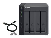 QNAP TR-004 - Hårddiskarray - 0 TB - 4 fack (SATA-300) - USB 3.2 Gen 1 (extern) TR-004