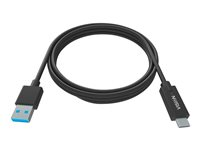 Vision Professional - USB-kabel - 24 pin USB-C (hane) till USB typ A (hane) - USB 3.0 - 3 A - svart TC 1MUSBCA/BL