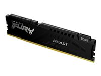 Kingston FURY Beast - DDR5 - modul - 16 GB - DIMM 288-pin - 6000 MHz / PC5-48000 - CL36 - 1.35 V - ej buffrad - on-die ECC - svart KF560C36BBE-16