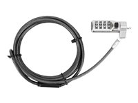Targus DEFCON Compact Combo Cable Lock - Lås för säkerhetskabel - svart - 1.98 m ASP71GL