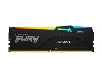 Kingston FURY Beast RGB - DDR5 - modul - 16 GB - DIMM 288-pin - 6000 MHz / PC5-48000 - CL40 - 1.35 V - ej buffrad - on-die ECC KF560C40BBA-16