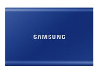 Samsung T7 MU-PC500H - SSD - krypterat - 500 GB - extern (portabel) - USB 3.2 Gen 2 (USB-C kontakt) - 256 bitars AES - indigoblå MU-PC500H/WW