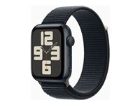 Apple Watch SE (GPS) - 2a generation - 44 mm - midnatt - smart klocka med sportögla - textil - midnatt - handledsstorlek: 145-210 mm - 32 GB - Wi-Fi, Bluetooth - 32.9 g MREA3KS/A