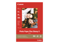 Canon Photo Paper Plus Glossy II PP-201 - Blank - A3 (297 x 420 mm) 20 ark fotopapper - för PIXMA iX4000, iX5000, iX7000, PRO-1, PRO-10, PRO-100, Pro9000, Pro9500 2311B020