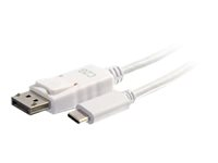 C2G 0.9m (3ft) USB C to DisplayPort Adapter Cable White - 4K Audio / Video Adapter - Extern videoadapter - USB-C - DisplayPort - vit 80563