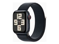 Apple Watch SE (GPS + Cellular) - 2a generation - 40 mm - midnatt - smart klocka med sportögla - textil - midnatt - 32 GB - Wi-Fi, LTE, Bluetooth - 4G - 27.8 g MRGE3KS/A