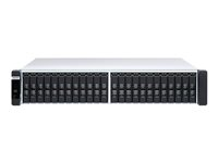 QNAP ES2486dc - NAS-server - 24 fack - kan monteras i rack - SAS 12Gb/s - RAID RAID 0, 1, 5, 6, 10, 50, JBOD, 60, RAID TP - RAM 128 GB - Gigabit Ethernet / 10 Gigabit Ethernet - iSCSI support - 2U ES2486DC-2142IT-128G