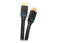 C2G 35ft Ultra Flexible 4K Active HDMI Cable Gripping 4K 60Hz - In-Wall M/M - HDMI-kabel med Ethernet - HDMI hane till HDMI hane - 10.7 m - svart - aktiv, 4K60Hz stöd C2G10383