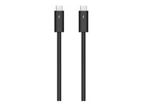 Apple Thunderbolt 4 Pro - USB-kabel - 24 pin USB-C (hane) till 24 pin USB-C (hane) - USB 3.1 Gen 2 / Thunderbolt 3 / Thunderbolt 4 - 3 m - stöd för kedjekoppling - svart MWP02ZM/A