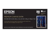 Epson PremierArt Water Resistant Canvas - Blank - Rulle A1 (61,0 cm x 12,2 m) - 350 g/m² - 1 rulle (rullar) kanvaspapper - för SureColor SC-P10000, P20000, P6000, P7000, P7500, P8000, P9000, P9500, T3200, T5200, T7200 C13S041847