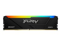 Kingston FURY Beast RGB - DDR4 - sats - 32 GB: 2 x 16 GB - DIMM 288-pin - 2666 MHz / PC4-21328 - CL16 - 1.2 V - ej buffrad - icke ECC - svart KF426C16BB12AK2/32