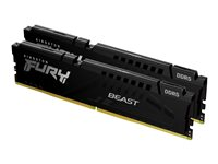 Kingston FURY Beast - DDR5 - sats - 64 GB: 2 x 32 GB - DIMM 288-pin - 5600 MHz / PC5-44800 - CL36 - 1.25 V - ej buffrad - on-die ECC KF556C36BBEK2-64