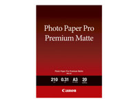 Canon Pro Premium PM-101 - Slät matt - 310 mikrometer - A3 (297 x 420 mm) - 210 g/m² - 20 ark fotopapper - för PIXMA PRO-1, PRO-10, PRO-100 8657B006