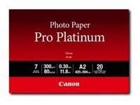 Canon Pro Platinum PT-101 - Högblank - 300 mikron - A2 (420 x 594 mm) - 300 g/m² - 20 ark fotopapper 2768B067