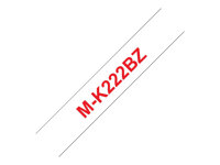 Brother M-K222BZ - Palst - rött på vitt - Rulle (0,9 cm x 8 m) 1 kassett(er) tejp - för P-Touch PT-55, PT-55P, PT-90 MK222BZ