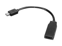 Lenovo - Bildskärmskabel - Mini DisplayPort (hane) till HDMI (hona) - 20 cm - för ThinkCentre M75t Gen 2; ThinkPad P51; ThinkStation P330 Gen 2; P34X; P350; P520; P620 0B47089