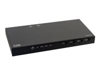 C2G Dual 4K HDMI HDBaseT + VGA, 3.5mm, and RS232 over Cat Switching Extender Box Transmitter to Ultra-Slim Box Receiver - 4K 60Hz - Video/ljud/seriell förlängare - sändare - HDMI, HDBaseT - över CAT 5e/6/6a/7 - upp till 70 m C2G30027