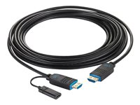 C2G 150ft (45.7m) C2G Performance Series High Speed HDMI Active Optical Cable (AOC) - 4K 60Hz Plenum Rated - High Speed - HDMI-kabel - HDMI hane till HDMI, 24 pin USB-C - 45.7 m - svart - plenum, Active Optical Cable (AOC), 4K60Hz stöd C2G41488