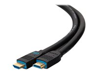 C2G 25ft Performance Series Premium High Speed HDMI Cable - 4K 60Hz In-Wall - Premium hög hastighet - HDMI-kabel - HDMI hane till HDMI hane - 7.62 m - svart C2G50196
