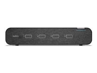 Belkin Universal Secure Dual-Head - 2nd Generation - omkopplare för tangentbord/video/mus/ljud - 4 x KVM/ljud - 1 lokal användare - skrivbordsmodell - TAA-kompatibel F1DN204KVM-UNN4