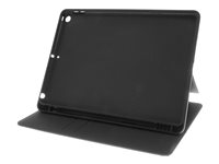 Insmat Exclusive Flip Case - Vikbart fodral för surfplatta - polykarbonat, gummihölje - svart - 10.2" - för Apple 10.2-inch iPad (7:e generation) 652-1241