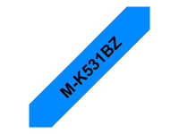 Brother M-K531BZ - Svart på blått - Rulle (1,2 cm x 8 m) 1 kassett(er) ej laminerat band - för P-Touch PT-55, PT-65, PT-75, PT-85, PT-90, PT-BB4 MK531BZ