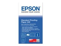 Epson Proofing Paper Standard - Halvmatt - 9 mil - Rulle (43,2 cm x 30,5 m) - 240 g/m² - 1 rulle (rullar) korrekturpapper - för SureColor SC-P10000, P20000, P6000, P7000, P7500, P8000, P9000, P9500, T3200, T5200, T7200 C13S045111
