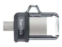 SanDisk Ultra Dual - USB flash-enhet - 128 GB - USB 3.0 / micro USB SDDD3-128G-G46