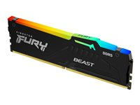 Kingston FURY Beast RGB - DDR5 - modul - 16 GB - DIMM 288-pin - 6800 MHz / PC5-54400 - CL34 - 1.4 V - ej buffrad - on-die ECC - svart KF568C34BBA-16