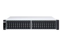 QNAP ES2486dc - NAS-server - 24 fack - kan monteras i rack - SAS 12Gb/s - RAID RAID 0, 1, 5, 6, 10, 50, JBOD, 60, RAID TP - RAM 96 GB - Gigabit Ethernet / 10 Gigabit Ethernet - iSCSI support - 2U ES2486DC-2142IT-96G