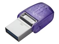 Kingston DataTraveler microDuo 3C - USB flash-enhet - 128 GB - USB 3.2 Gen 1 / USB-C DTDUO3CG3/128GB