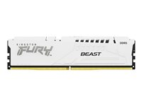 Kingston FURY Beast - DDR5 - modul - 16 GB - DIMM 288-pin - 6400 MHz / PC5-51200 - CL32 - 1.4 V - ej buffrad - on-die ECC - vit KF564C32BW-16