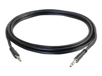 C2G Slim 10ft Slim Aux 3.5mm Audio Cable - M/M - Ljudkabel - mini-phone stereo 3.5 mm hane till mini-phone stereo 3.5 mm hane - 3.05 m - skärmad - svart 22602