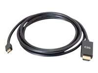 C2G 3ft Mini DisplayPort Male to HDMI Male Passive Adapter Cable - 4K 30Hz - Videokort - Mini DisplayPort hane till HDMI hane - 90 cm - svart - passiv, stöd för 4K 84435
