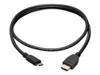 C2G 10ft 4K HDMI to HDMI Mini Cable with Ethernet - High Speed - 60Hz - M/M - HDMI-kabel med Ethernet - 19 pin mini HDMI Type C hane till HDMI hane - 3.05 m - skärmad - svart 50620