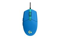 Logitech Gaming Mouse G203 LIGHTSYNC - Mus - optisk - 6 knappar - kabelansluten - USB - blå 910-005798