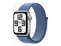 Apple Watch SE (GPS) - 2a generation - 40 mm - silver - smart klocka med sportögla - textil - winter blue - 32 GB - Wi-Fi, Bluetooth - 26.4 g MRE33KS/A