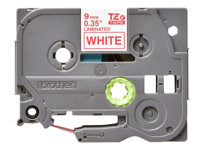 Brother TZe-222 - Rött på vitt - Rulle (0,9 cm x 8 m) 1 kassett(er) bandlaminat - för Brother PT-D210, D600, H110, P750, P950; P-Touch Cube PT-P300; P-Touch Cube Pro PT-P910 TZE222